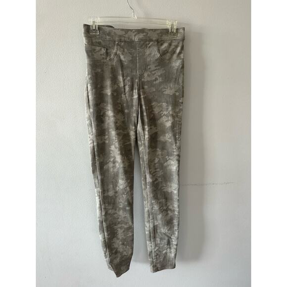 Spanx Leggings Women's Small Camo Stone Wash Jean-ish Ankle High Rise Pull On - Picture 1 of 7